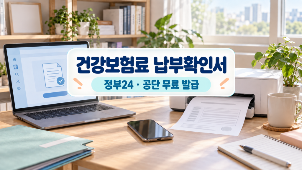건강보험료 납부확인서 정부24와 국민건강보험공단 무료 발급 안내