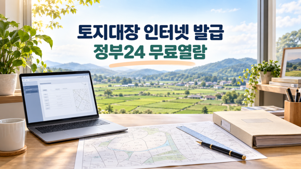 토지대장 인터넷 발급 정부24 무료열람 안내