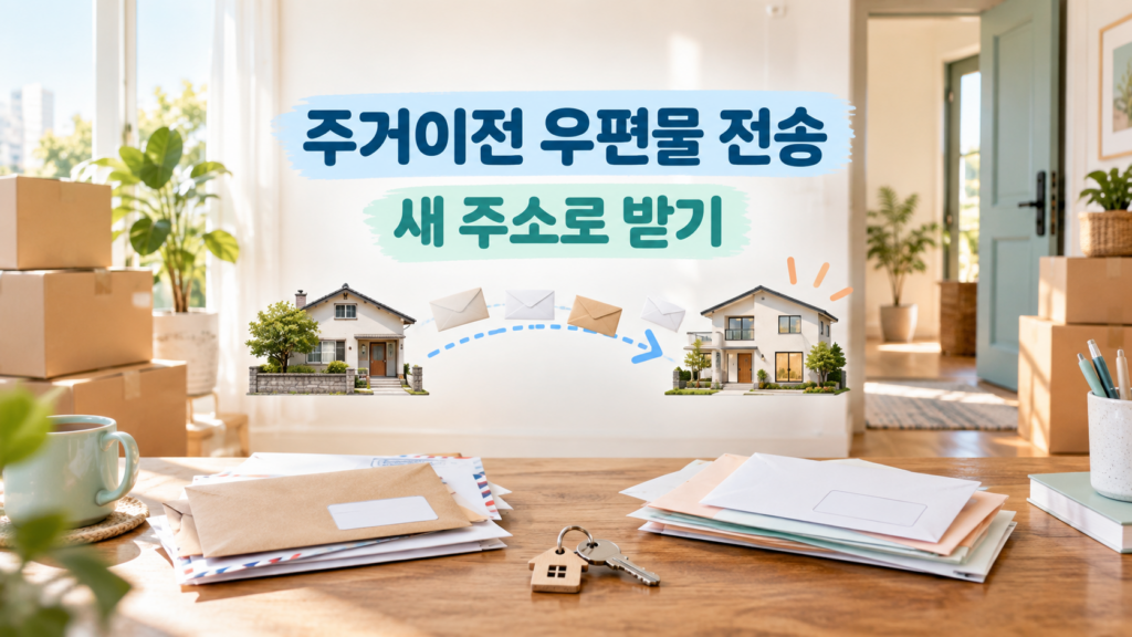 주거이전 우편물 전송서비스 신청 후 새 주소로 받는 방법