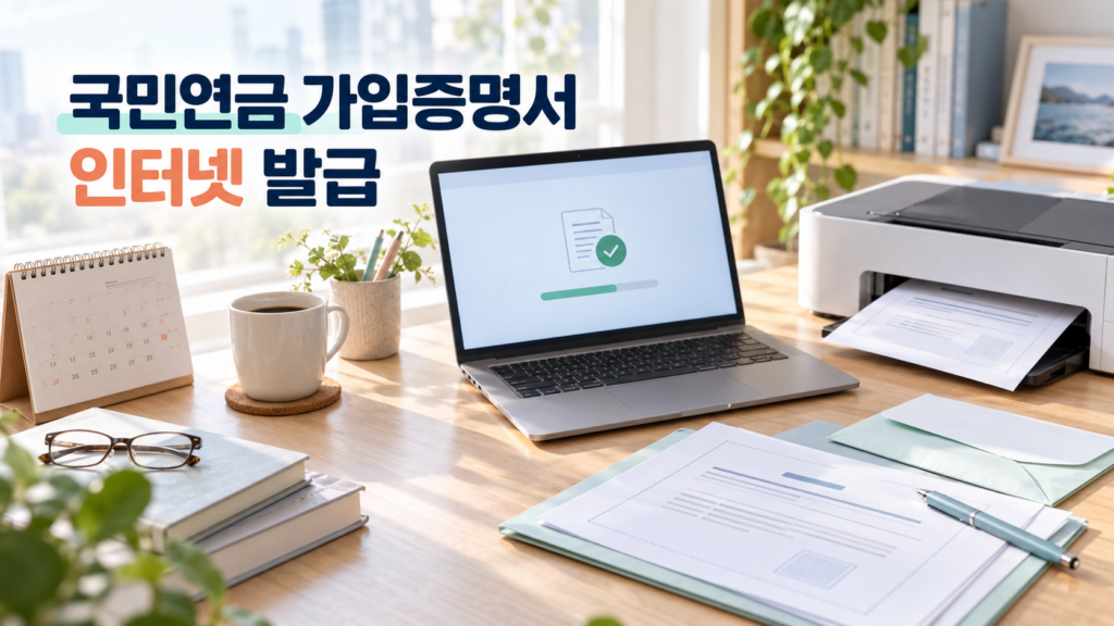 국민연금 가입증명서 인터넷 발급 방법