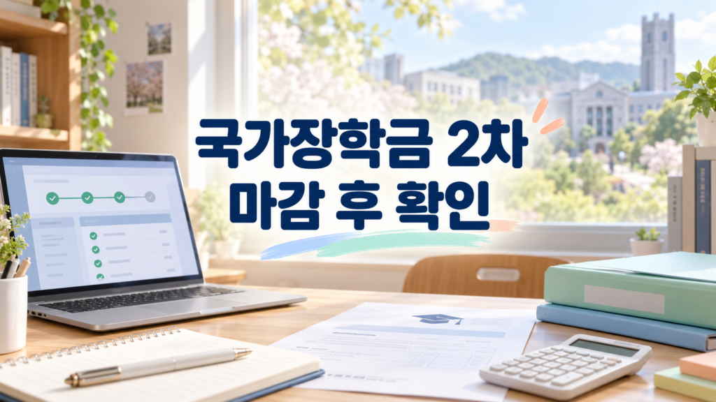 2026년 2학기 국가장학금 2차 신청 마감 후 확인 안내