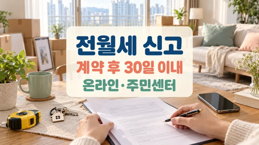 전월세 신고 인터넷 방법과 계약 후 30일 신고기한 안내