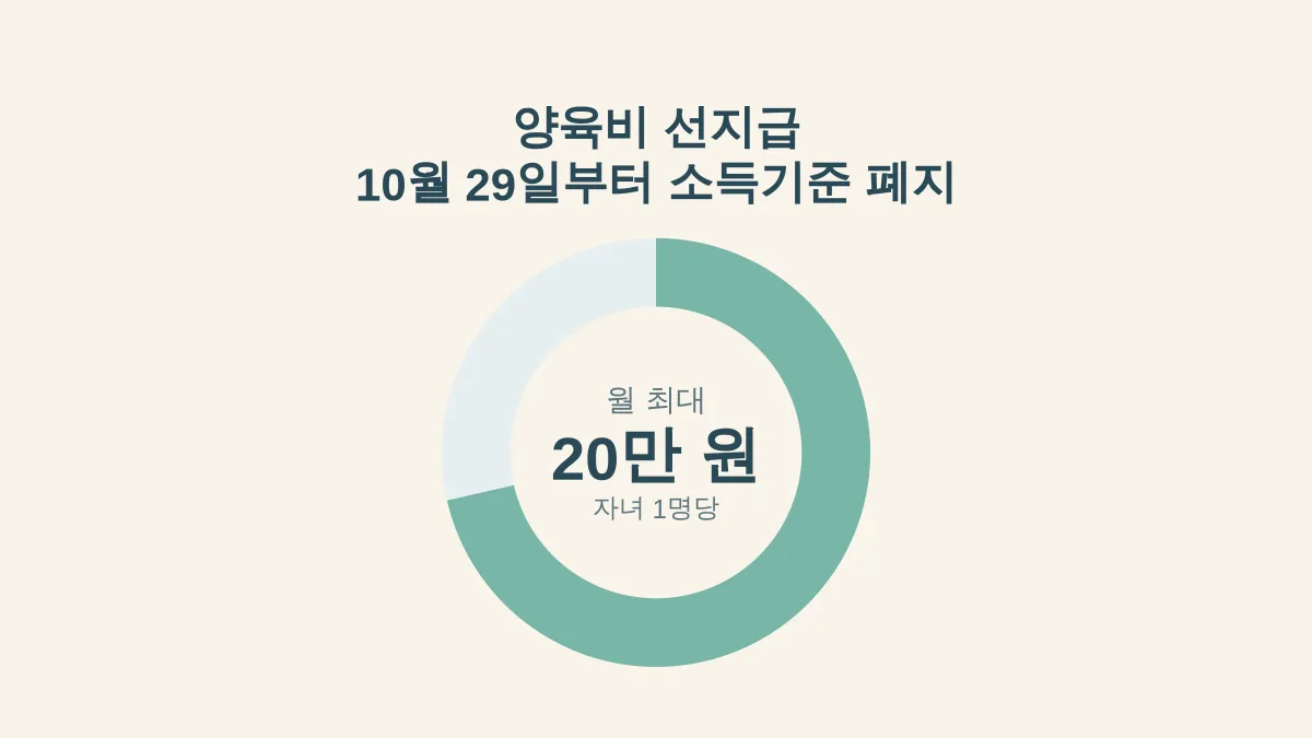 2026 양육비 선지급 신청과 10월 29일 소득기준 폐지 안내