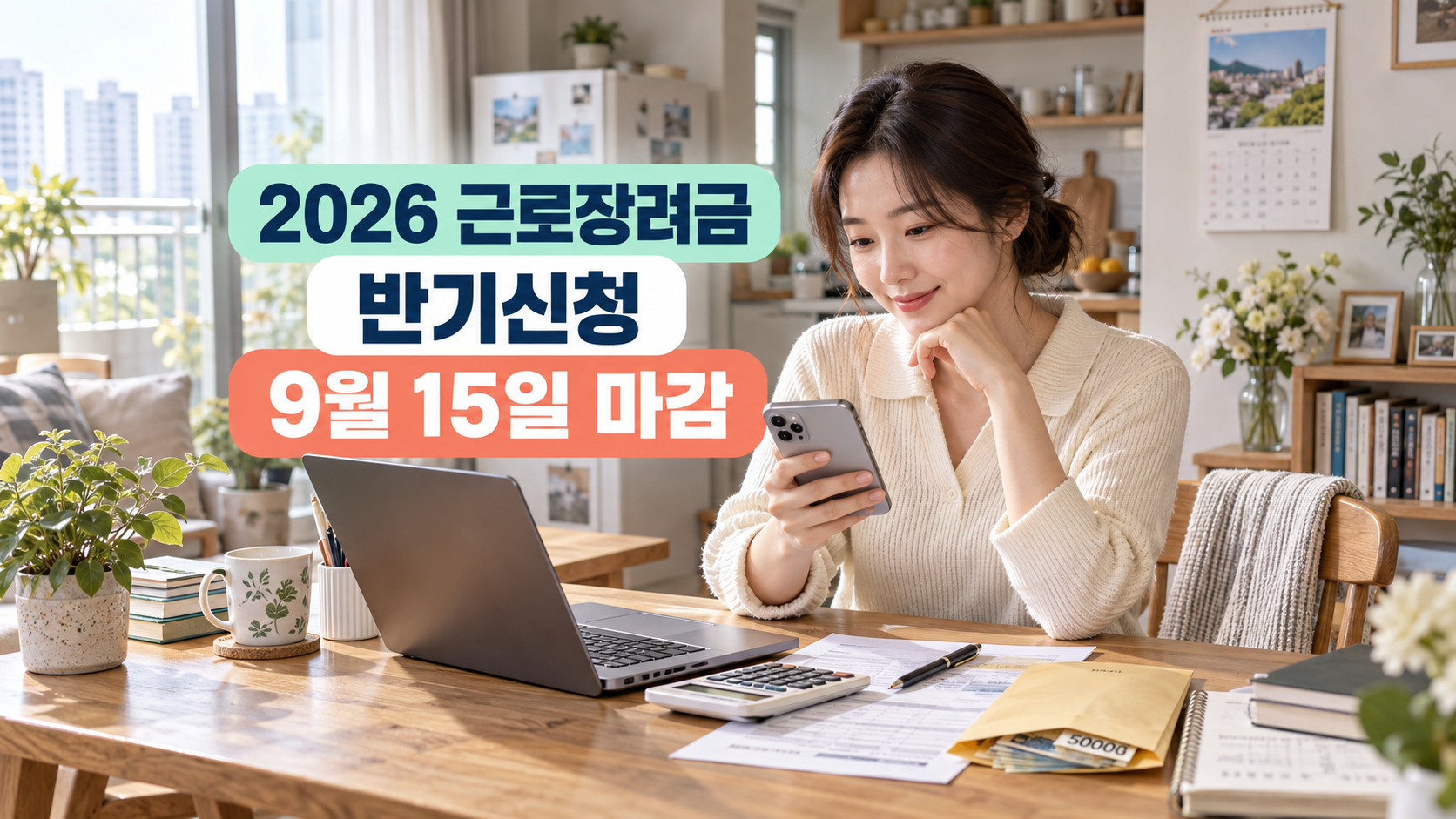 2026 근로장려금 반기신청 9월 15일 마감 안내